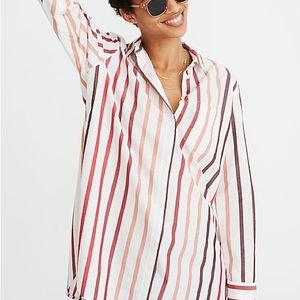 Madewell ex-boyfriend oversized button up shirt in Lorelei Stripe